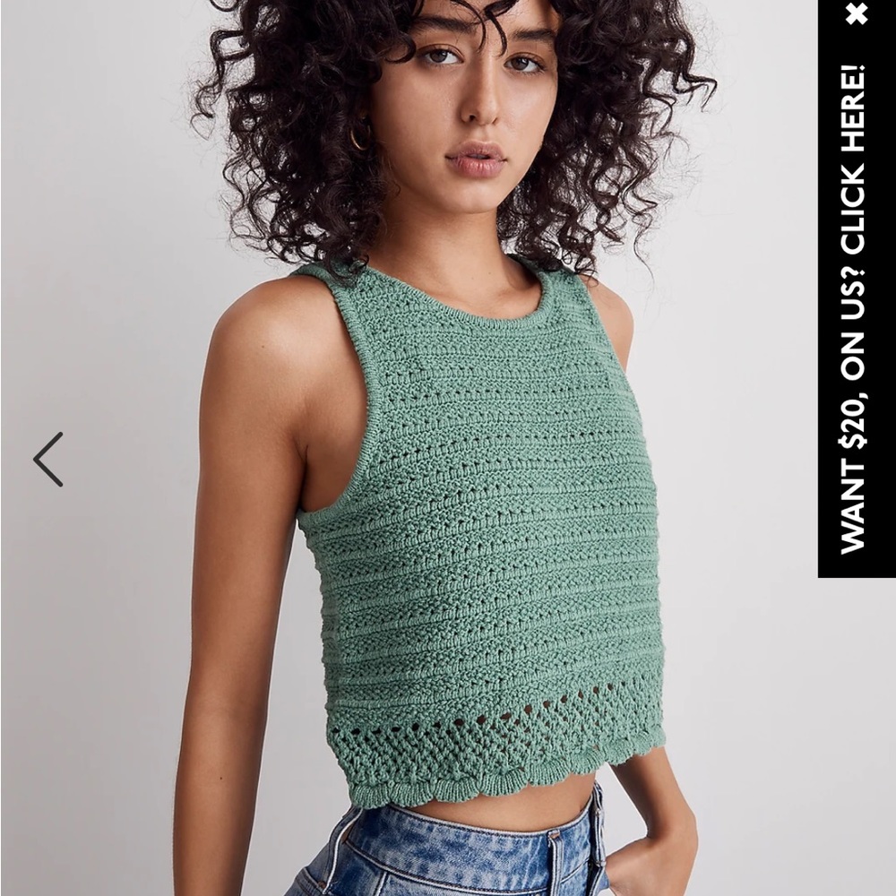 Madewell Kellen Crocheted Sweater Tank
